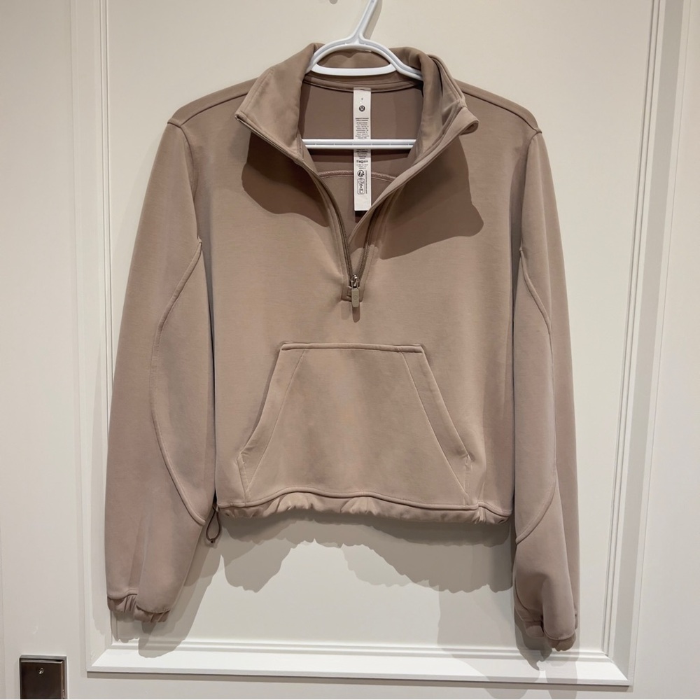 lululemon athletica Men's Beige Zip-Up Sweater